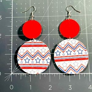 Faux leather earrings